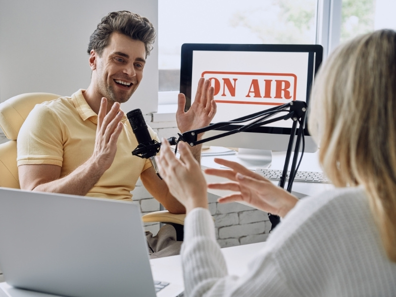 Recording A Podcast With "ON AIR