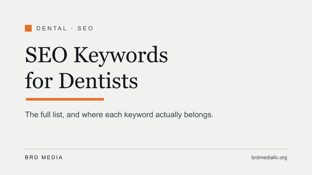 seo keywords for dentists