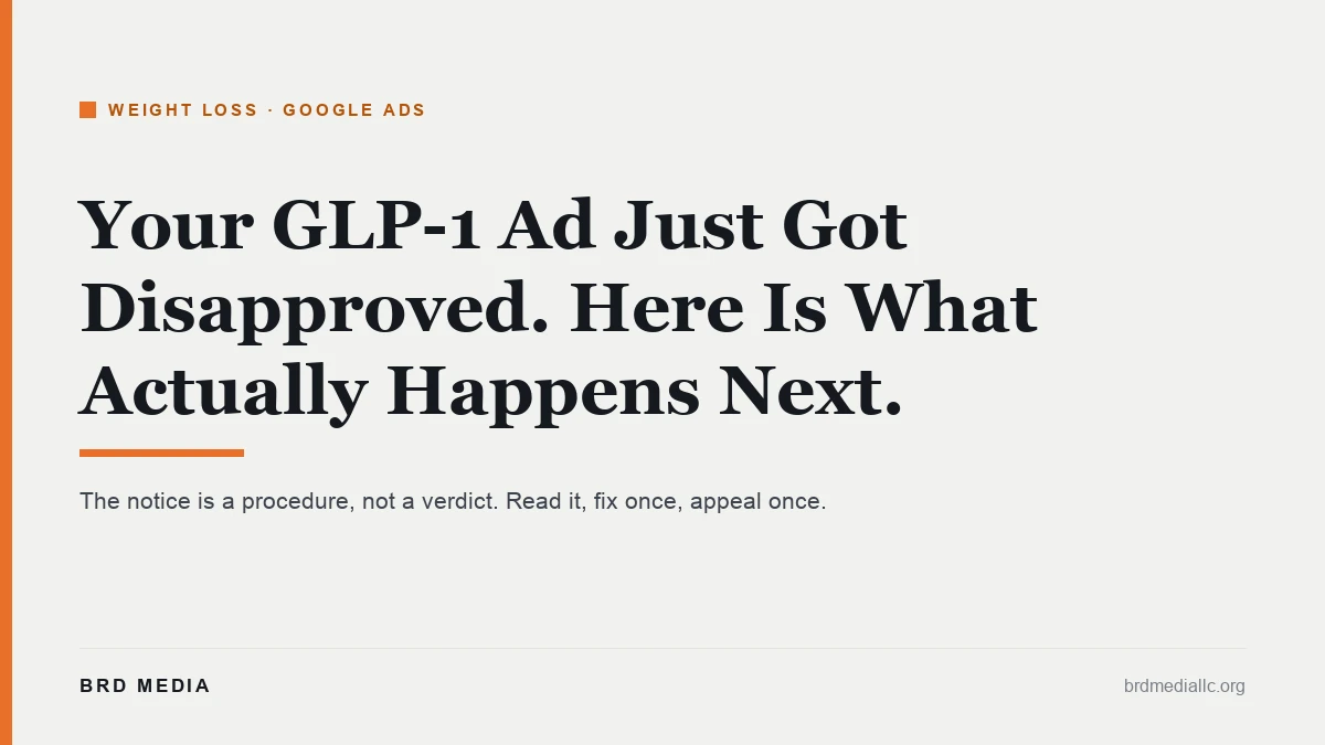 glp-1 ad disapproved google