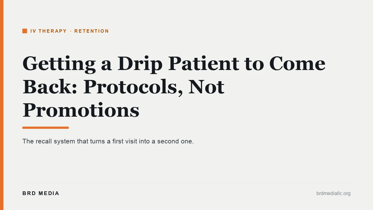 nad drip repeat visit protocol