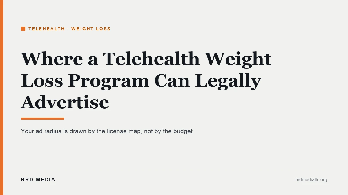 telehealth licensure advertising states weight loss