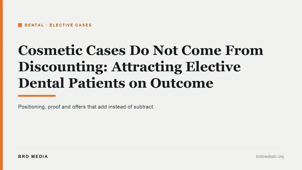 cosmetic dentistry cases without discounting