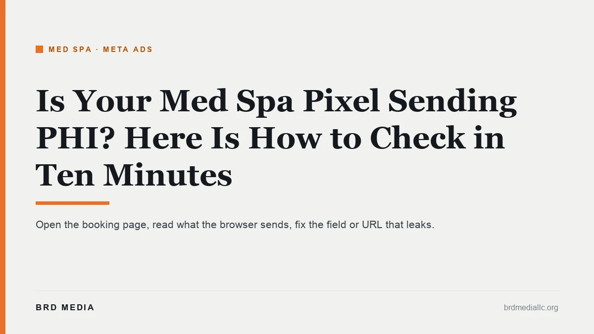 is your med spa pixel sending phi